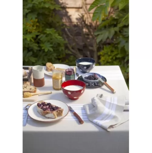 Jean-Vier Quality Tablecloth^Beige Striped Linen And Cotton Tablecloth