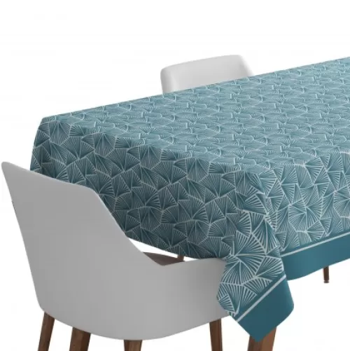 Jean-Vier Quality Tablecloth^Blue Jacquard Tablecloth 100% Cotton