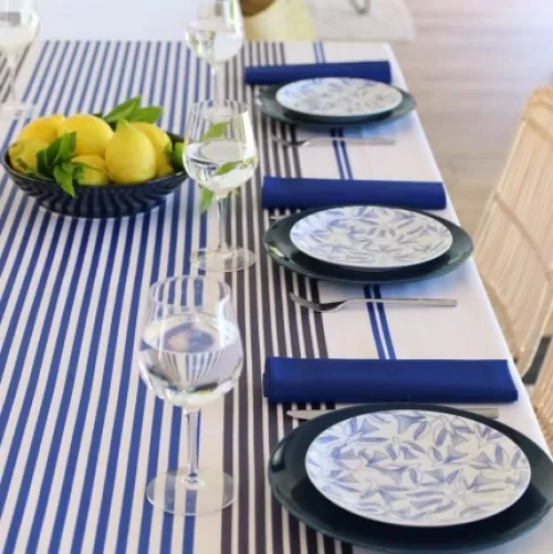 Jean-Vier Coated Tablecloth^Coated Tablecloth Blue