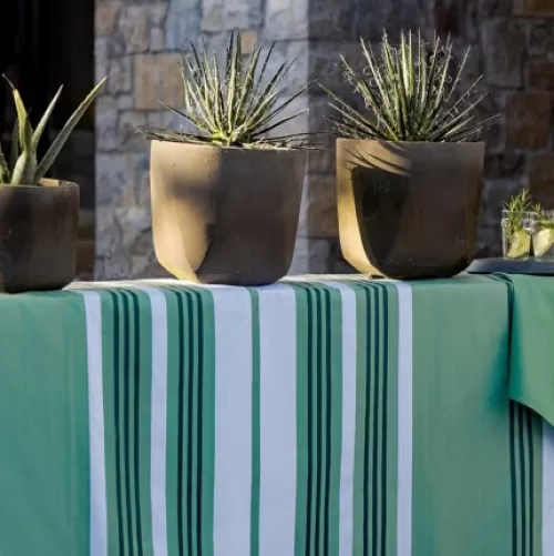 Jean-Vier Coated Tablecloth^Coated Tablecloth Green