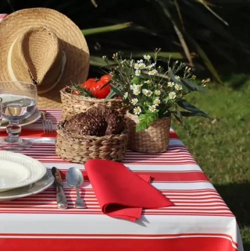 Jean-Vier Coated Tablecloth^Coated Tablecloth Red