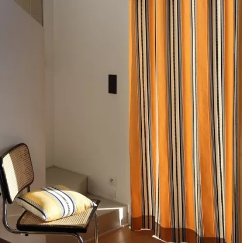 Jean-Vier Curtains^Curtain In Yellow Gold Jacquard With Stripes 100% Cotton