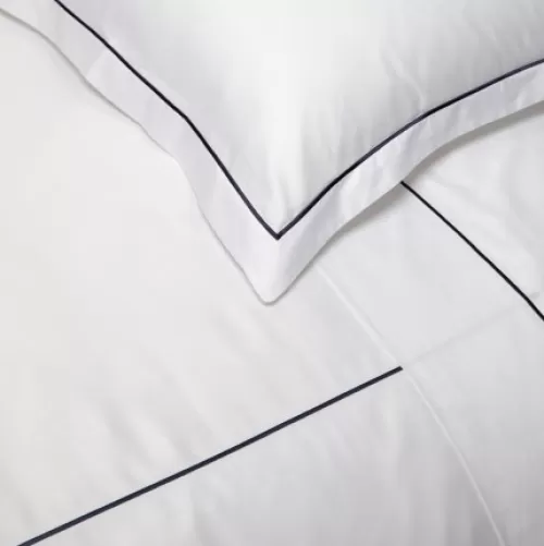 Jean-Vier Duvet Cover^Duvet Cover In Satin Cotton With Blue Embroidery