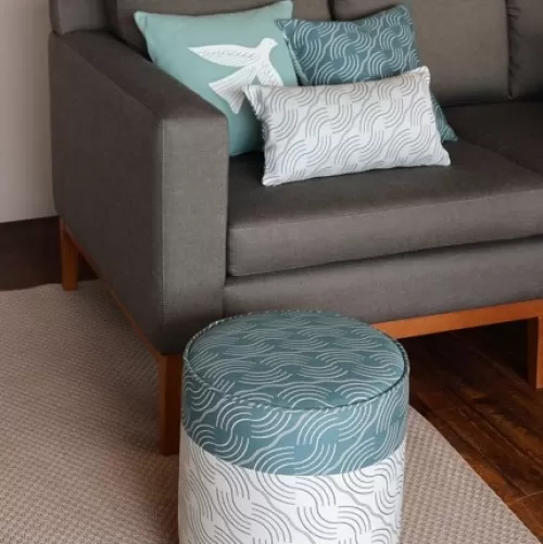 Jean-Vier Pouffe & Ottoman^Pouffe & Ottoman Green