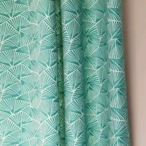 Jean-Vier Curtains^Turquoise Blue Patterned Jacquard Curtain