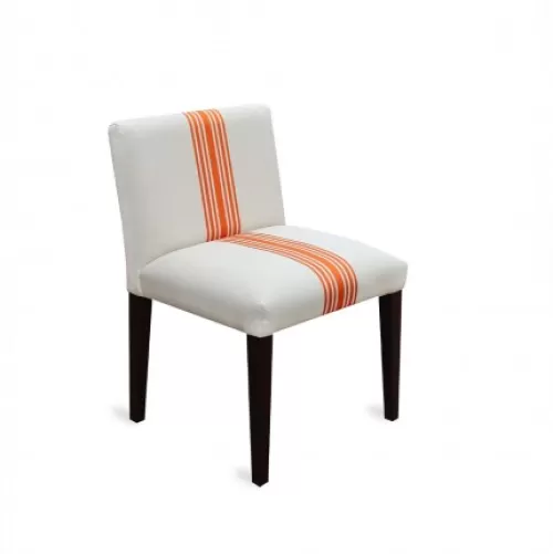 Jean-Vier Chair^Upholstered Chair With Orange Stripe Fabric