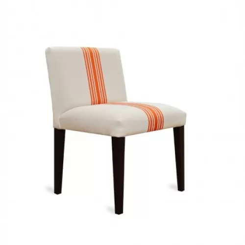 Jean-Vier Chair^Upholstered Chair With Orange Stripe Fabric