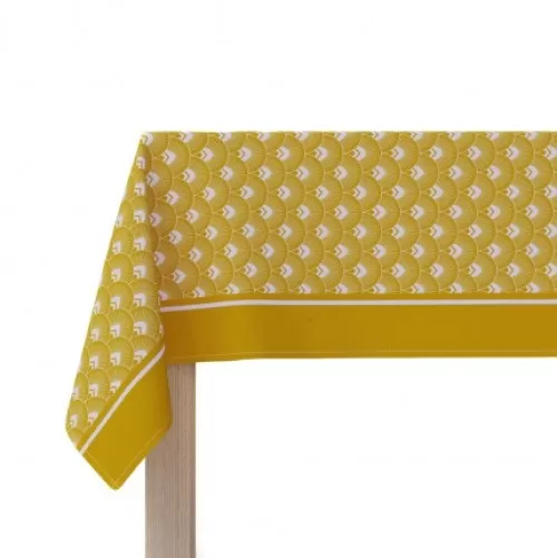 Jean-Vier Quality Tablecloth^Yellow Orange Jacquard Tablecloth With Pattern